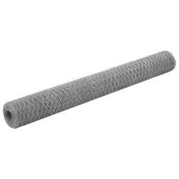 OGRODZENIE Z SIATKI STAL GALWANIZOWANA 25X1,2 M SREBRNE
