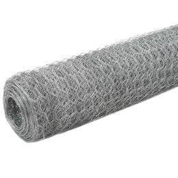 OGRODZENIE Z SIATKI STAL GALWANIZOWANA 25X1,2 M SREBRNE