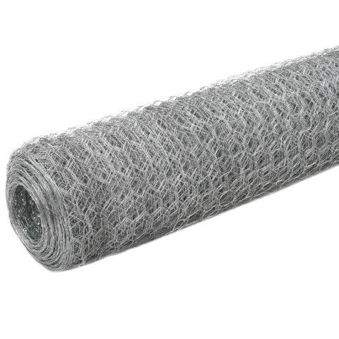 OGRODZENIE Z SIATKI STAL GALWANIZOWANA 25X1,2 M SREBRNE