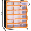ORGANIZER Z 18 ŚREDNIMI SZUFLADKAMI 38X16X47CM