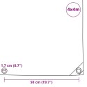 PLANDEKA PŁACHTA 650 G/M² 4X4M SZARA