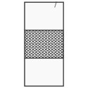 ŚCIANKA PRYSZNICOWA PRZEZROCZYSTE SZKŁO ESG 90X195CM CZARNA