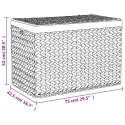 KOSZ NA PRANIE Z 3 PRZEGRODAMI 75X42,5X52CM HIACYNT WODNY