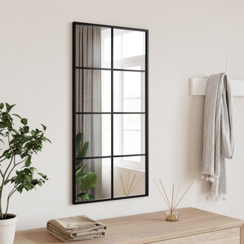 LUSTRO ŚCIENNE CZARNE 40X80CM PROSTOKĄTNE ŻELAZO