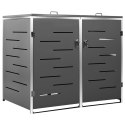 OSŁONA NA 2 KOSZE NA ŚMIECI 138X77,5X115CM STAL NIERDZEWNA