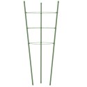 PODPÓRKI DLA ROŚLIN Z 3 OBRĘCZAMI 5 SZT ZIELONE 45CM STAL