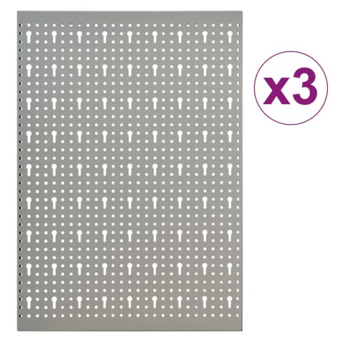 ŚCIENNE PŁYTY PERFOROWANE 3 SZT. 40X58CM STAL
