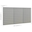ŚCIENNE PŁYTY PERFOROWANE 3 SZT. 40X58CM STAL