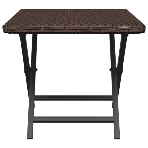 SKŁADANY STOLIK BRĄZOWY 45X35X32CM POLIRATTAN