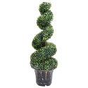 SPIRALA ZE SZTUCZNEGO BUKSZPANU Z DONICZKĄ ZIELONA 100CM
