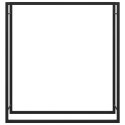 STOJAK NA DREWNO MATOWY CZARNY 110X28X116CM STALOWY