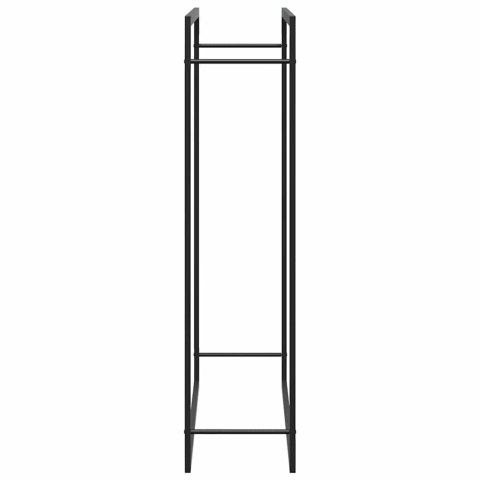 STOJAK NA DREWNO MATOWY CZARNY 110X28X116CM STALOWY