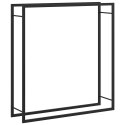 STOJAK NA DREWNO MATOWY CZARNY 110X28X116CM STALOWY