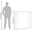 STOJAK NA DREWNO MATOWY CZARNY 110X28X116CM STALOWY
