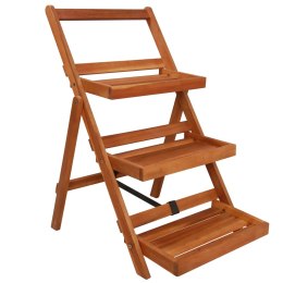 STOJAK NA ROŚLINY 3-POZIOMY 50X63X80CM LITE DREWNO AKACJOWE