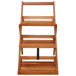 STOJAK NA ROŚLINY 3-POZIOMY 50X63X80CM LITE DREWNO AKACJOWE