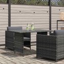 STÓŁ OGRODOWY JADALNIANY SZARY 110X70X65CM RATTAN PE