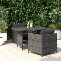 STÓŁ OGRODOWY JADALNIANY SZARY 110X70X65CM RATTAN PE
