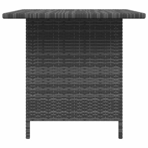 STÓŁ OGRODOWY JADALNIANY SZARY 110X70X65CM RATTAN PE