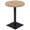 STOLIK BISTRO Z MDF STALOWA PODSTAWA 60X75CM KOLOR DĘBU