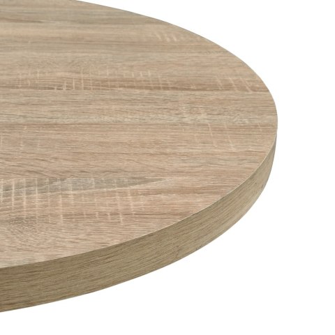 STOLIK BISTRO Z MDF STALOWA PODSTAWA 60X75CM KOLOR DĘBU