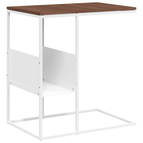 STOLIK BOCZNY BIAŁY 55X36X59,5CM MATERIAŁ DREWNOPOCHODNY