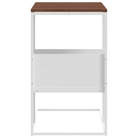 STOLIK BOCZNY BIAŁY 55X36X59,5CM MATERIAŁ DREWNOPOCHODNY
