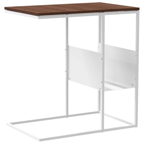 STOLIK BOCZNY BIAŁY 55X36X59,5CM MATERIAŁ DREWNOPOCHODNY