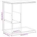 STOLIK BOCZNY BIAŁY 55X36X59,5CM MATERIAŁ DREWNOPOCHODNY