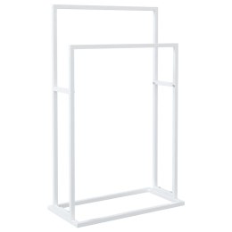 WOLNOSTOJĄCY WIESZAK NA RĘCZNIKI BIAŁY 48X24X78,5CM ŻELAZNY