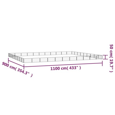 KOJEC DLA PSA 40 PANELE CZARNY 100X50CM STAL