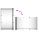 LUSTRO ŚCIENNE CZARNE 60X100CM PROSTOKĄTNE ŻELAZO