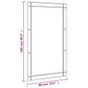 LUSTRO ŚCIENNE CZARNE 60X100CM PROSTOKĄTNE ŻELAZO