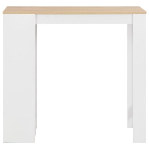 STOLIK BAROWY Z PÓŁKAMI BIAŁY 110X50X103CM