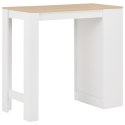 STOLIK BAROWY Z PÓŁKAMI BIAŁY 110X50X103CM