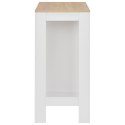 STOLIK BAROWY Z PÓŁKAMI BIAŁY 110X50X103CM