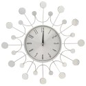 ZEGAR ŚCIENNY SREBRNY 40CM METAL