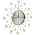 ZEGAR ŚCIENNY SREBRNY 40CM METAL