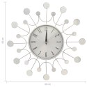 ZEGAR ŚCIENNY SREBRNY 40CM METAL