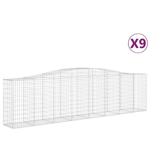 KOSZE GABIONOWE 9 SZT 400X50X100/120CM GALWANIZOWANE ŻELAZO