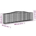 KOSZE GABIONOWE 9 SZT 400X50X100/120CM GALWANIZOWANE ŻELAZO