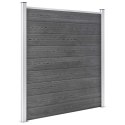 OGRODZENIE WPC 3 PANELE KWADRATOWE 1 SKOŚNY 619X186CM SZARE