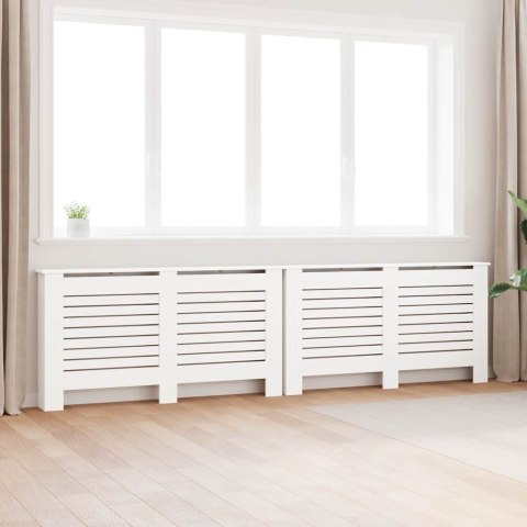 OSŁONY NA KALORYFER GRZEJNIK 2 SZT. BIAŁE 152X19X81,5CM MDF