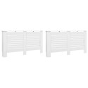 OSŁONY NA KALORYFER GRZEJNIK 2 SZT. BIAŁE 152X19X81,5CM MDF