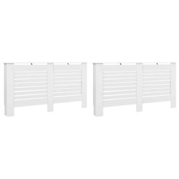 OSŁONY NA KALORYFER GRZEJNIK 2 SZT. BIAŁE 152X19X81,5CM MDF