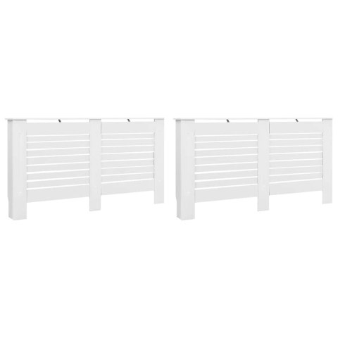 OSŁONY NA KALORYFER GRZEJNIK 2 SZT. BIAŁE 152X19X81,5CM MDF