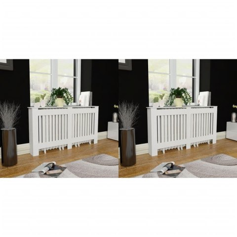 OSŁONY NA KALORYFER GRZEJNIK 2 SZT. BIAŁE MATERIAŁ DREWNOPOCHODNY 152CM