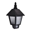 ŚCIENNE LAMPY SOLARNE 2 SZT. Z DETEKTOREM RUCHU CZARNE