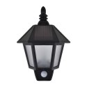 ŚCIENNE LAMPY SOLARNE 2 SZT. Z DETEKTOREM RUCHU CZARNE