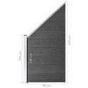 ZESTAW OGRODZENIOWY Z WPC 1138X(105-186)CM CZARNY